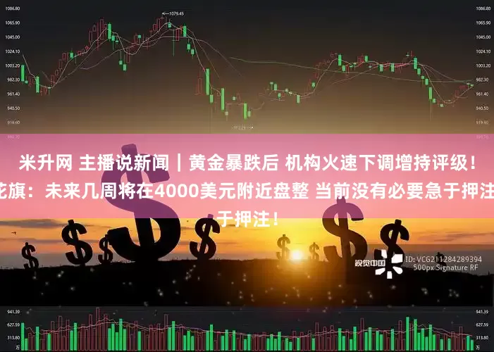 米升网 主播说新闻｜黄金暴跌后 机构火速下调增持评级！花旗：未来几周将在4000美元附近盘整 当前没有必要急于押注！